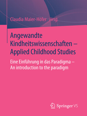 cover image of Angewandte Kindheitswissenschaften--Applied Childhood Studies